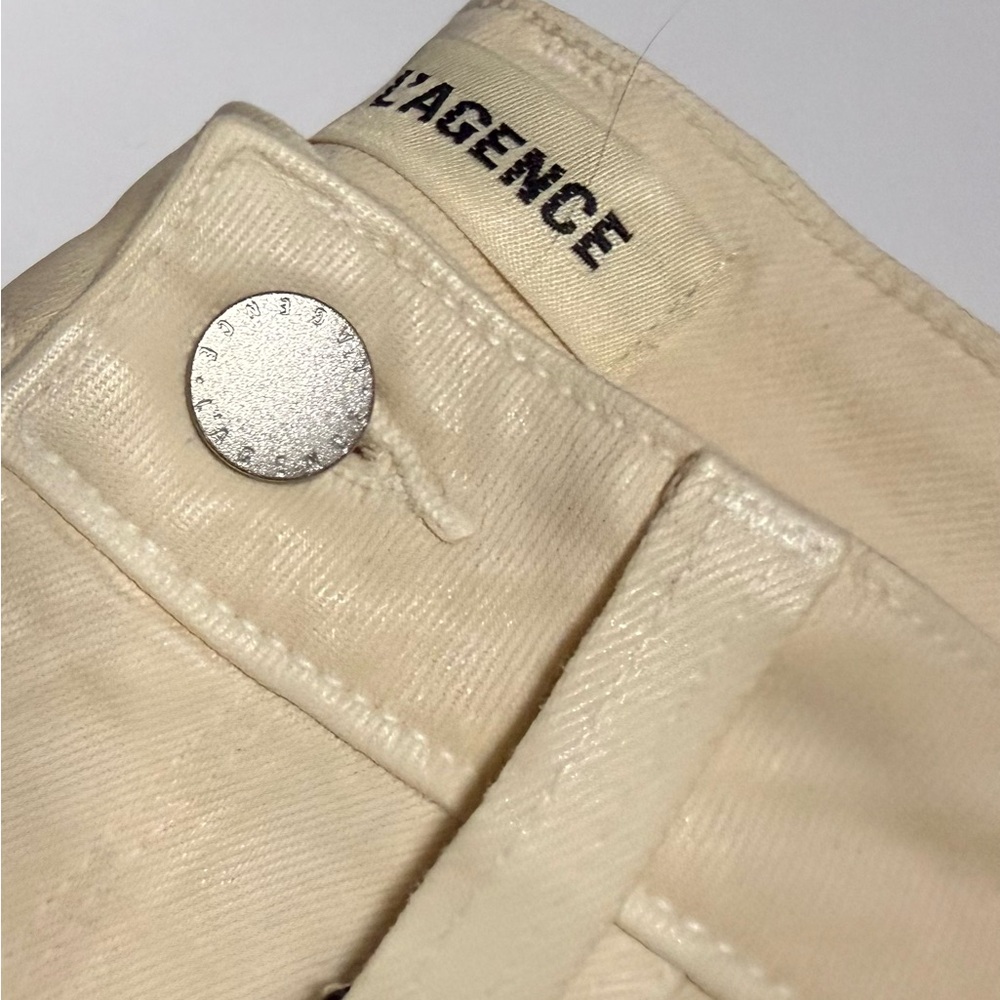 L’Agence Clayton Wide-Leg Coated Jean | NWT | Sz. 23 | French Vanilla | Cream - Picture 10 of 16